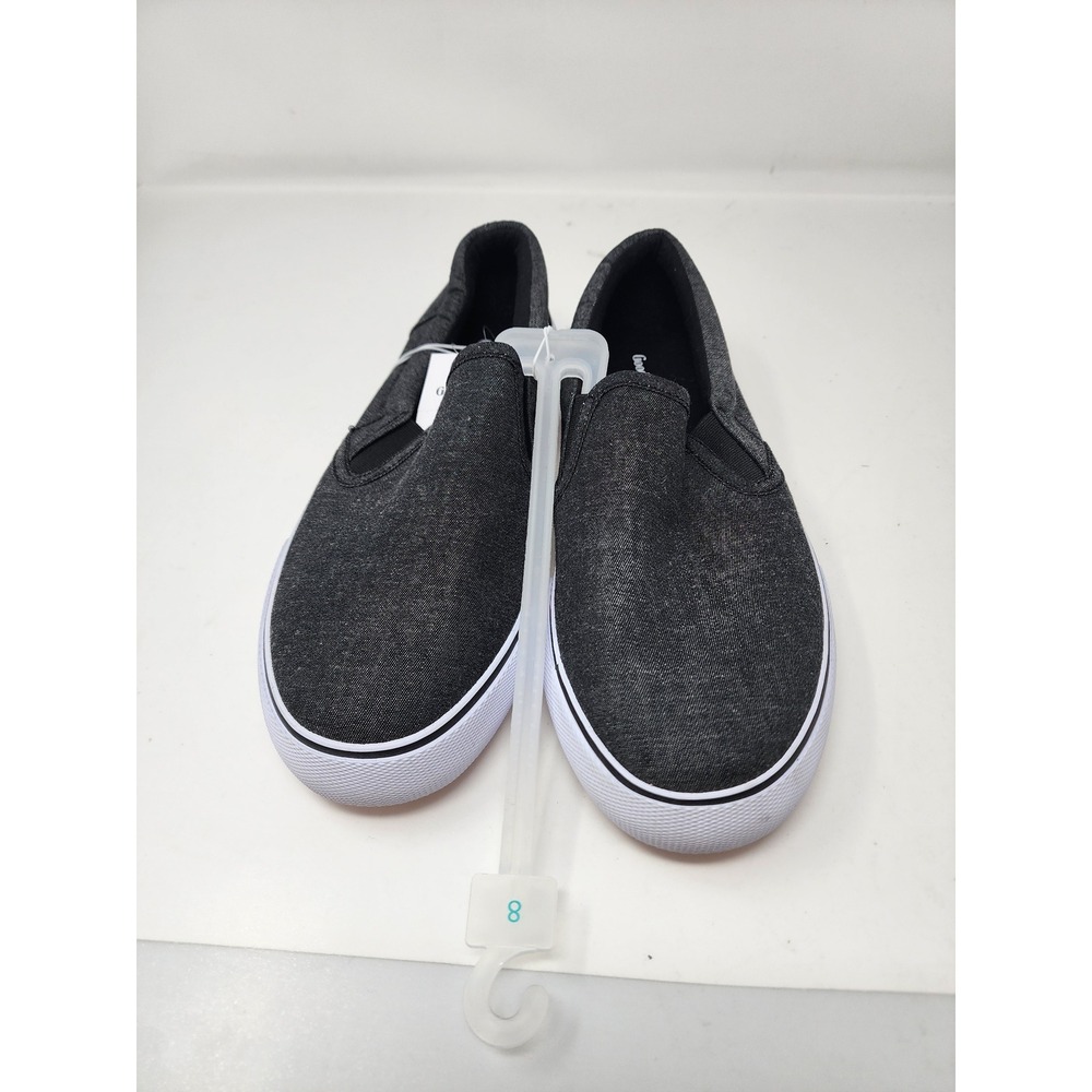 Goodfellow & Co Mens Low Top Slip On Sneakers Gray Canvas Casual Size 8